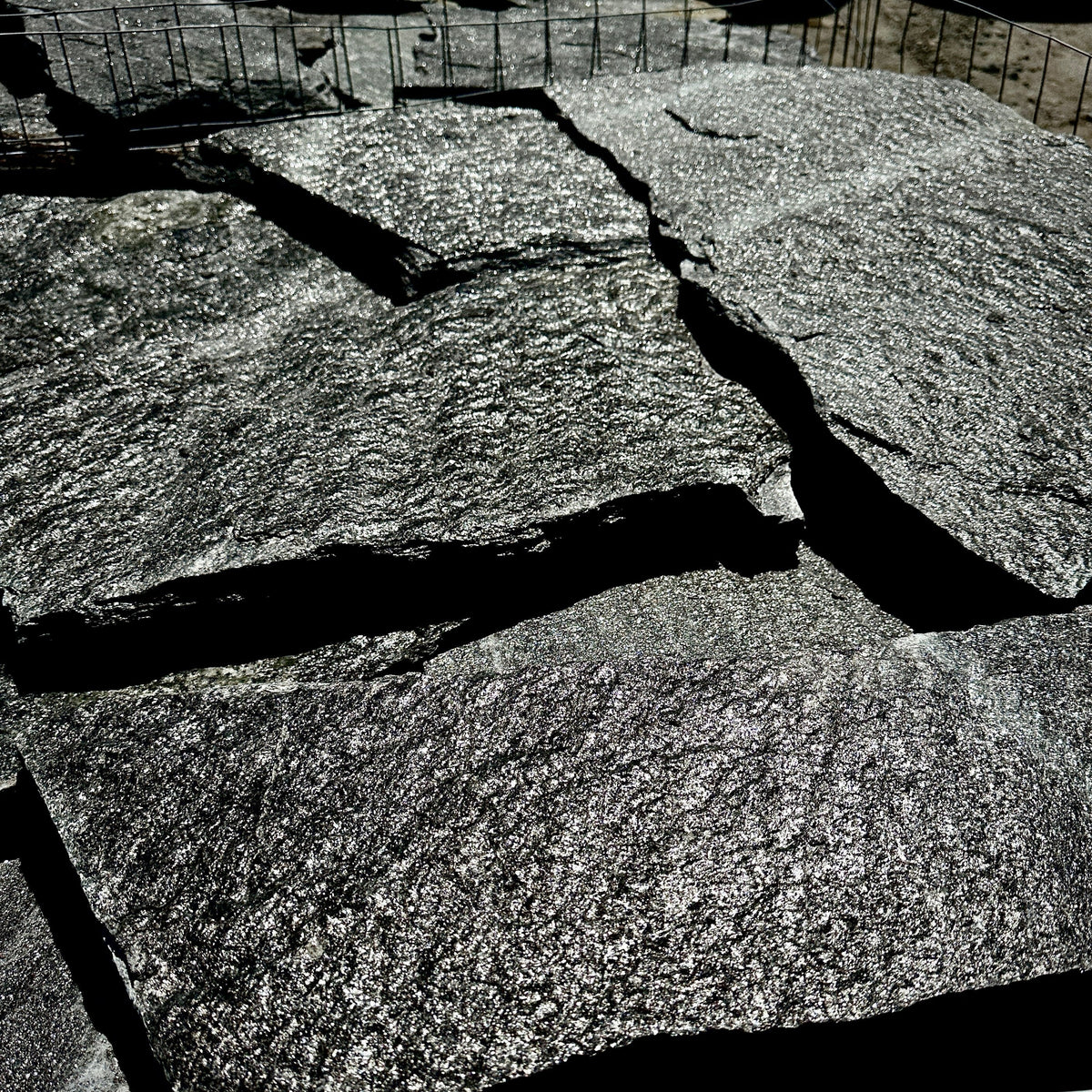 Black Sparkle Flagstone on a 2,000 lb pallet of premium North Carolina granite