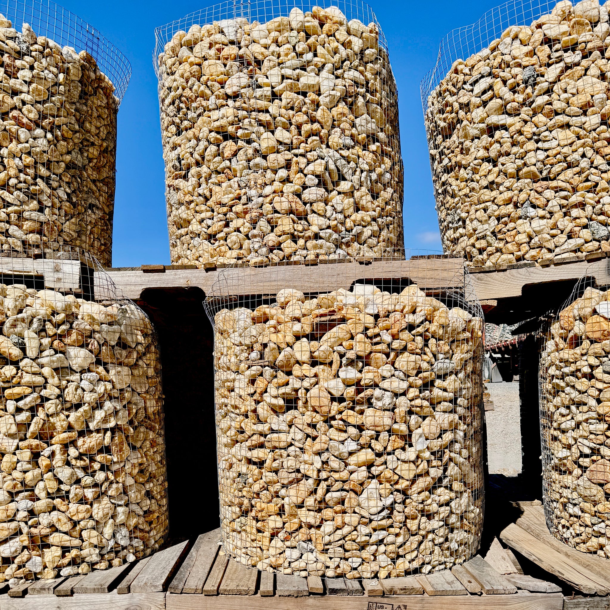 Honey Round River Stone