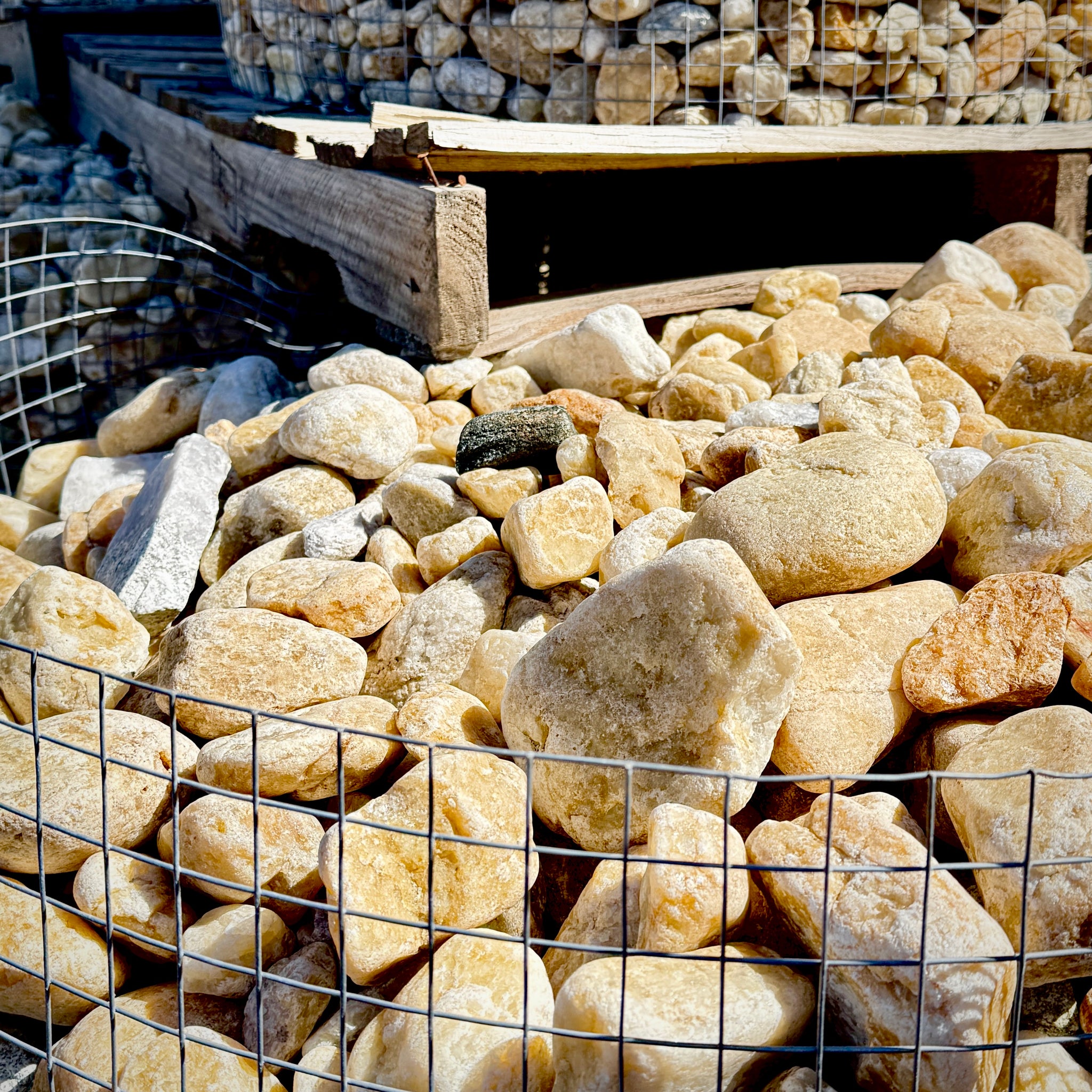 Honey Round River Stone