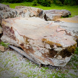 Oversized natural Tennessee Fieldstone boulder displaying its rugged stone surface
