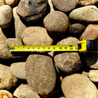 River stone for mortared wall construction