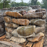 Natural flat stone for retaining walls