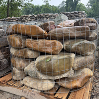 Natural flat stone for retaining walls