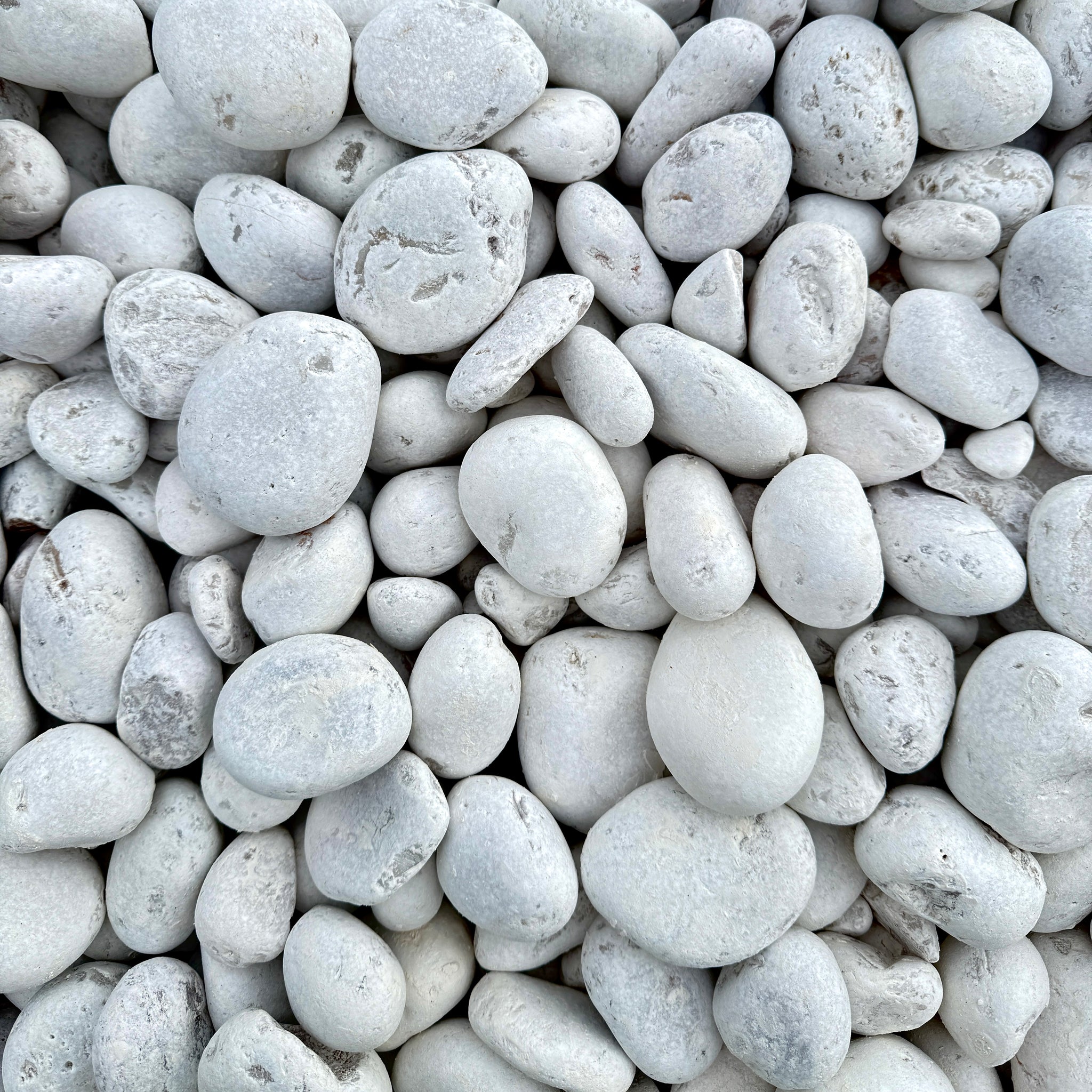 White Mexican Beach Pebbles 1" - 3"