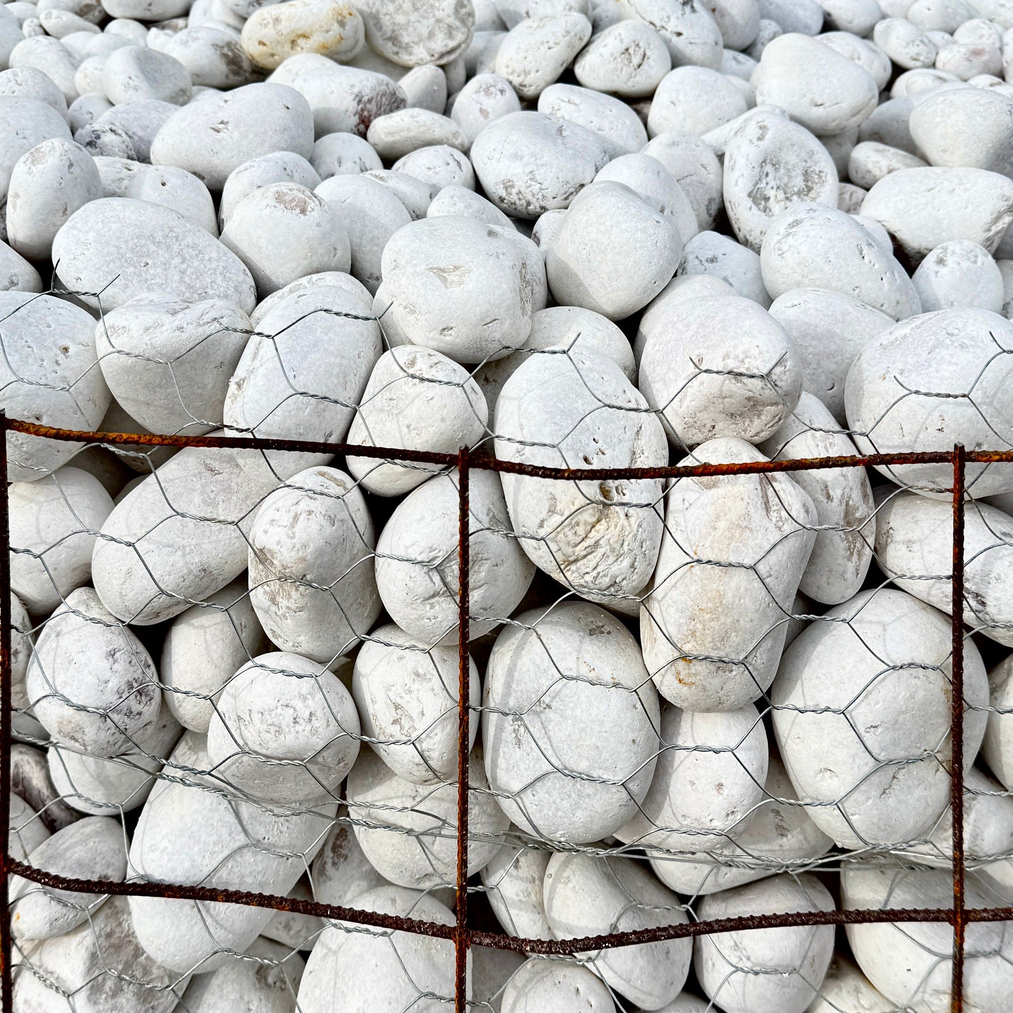 White Mexican Beach Pebbles 1" - 3"