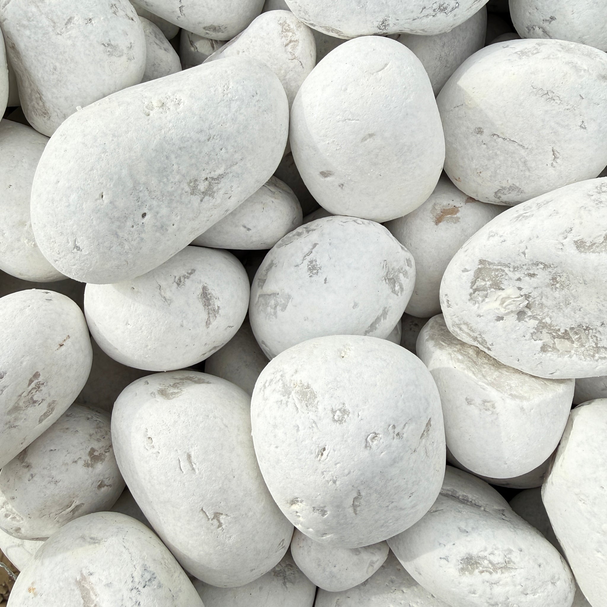 White Mexican Beach Pebbles 1" - 3"